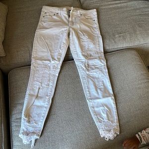 American Eagle jegging super stretch cream color size 10